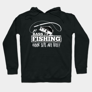 Bass Fishing Hook Set Lure Quote Largemouth Funny Hoodie